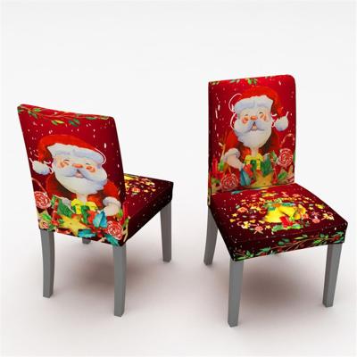 China Eco-friendly Christmas Chair Covers Spandex Home Chair Covers For Dining Chairs Wedding Decoration for sale