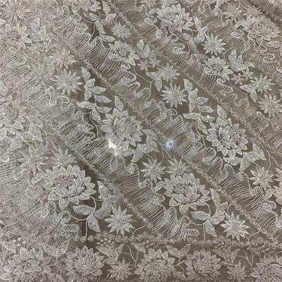 China New Style Best Sustainable Selling Beaded Handmade Handmade Embroidery Dress Dubai Lace Fabric for sale