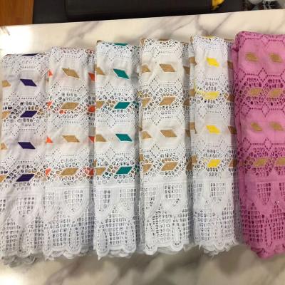 China Viable Fashion Wholesale Embroidery Swiss Voile Lace With Cotton Lace Fabric Nigeria Wedding Lace Fabric For Sale for sale