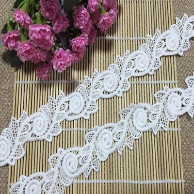 China Sustainable Popular Tulle Lace Trimmings Embroidered Floral Lace Trim For Sale for sale