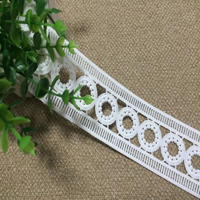 China Sustainable Custom Eyelash Lace Trim Chantilly Lace Trim Embroidery Lace Trim for sale