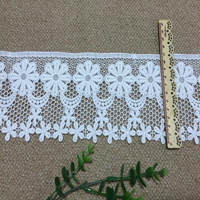 China New 2020 Sustainable Beautiful Design Cotton Trimming White Lace Trim Fancy Lace Borders for sale