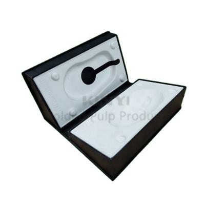 China Molded Pulp Packaging Molded Fiber Pulp Electronics Packaging Tray Inserts With Box for sale