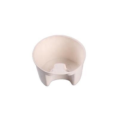 China Customized Biodegradable Molded Pet Cat Dog D347-Disposable Paper Pulp Dog Bowl for sale