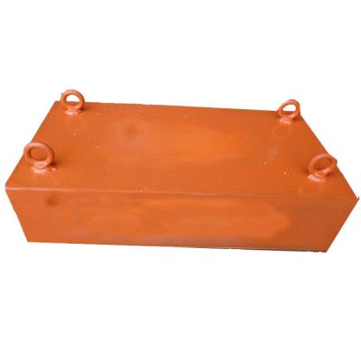 China High Intensity Dry Rectangular Large Suction RCYB Suspended Magnetic Separator For Conveyor Belts Overband Permanent Magnet for sale