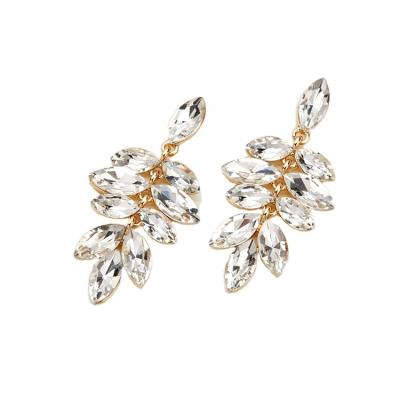 China FASHIONABLE High Quality Marquis Coating Drop Earrings Christmas Crystal Earrings for sale