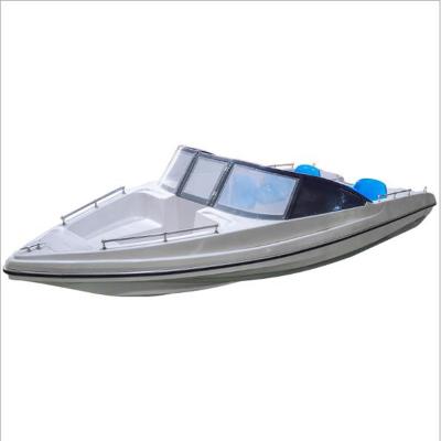 China Sport Boat 6 People 4.7M Fiberglass High Speed ​​Console Fishing Rowing Boat For Sale for sale