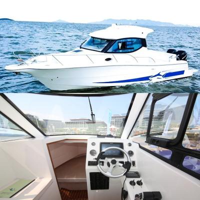 China Wholesale Fiberglass Factory Fishing Boat XM580 Classic Double Hull Fiberglass Boat For Fishing Recreational Speed ​​Sport Boating High Speed for sale