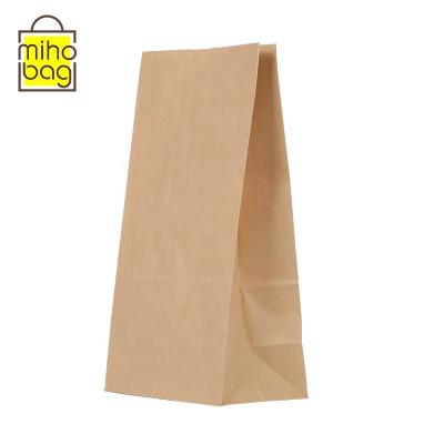 China 50 Gsm 60 Gsm Flexo Disposable Printing Five Size Brown Kraft Paper Takeaway Food Bag for sale