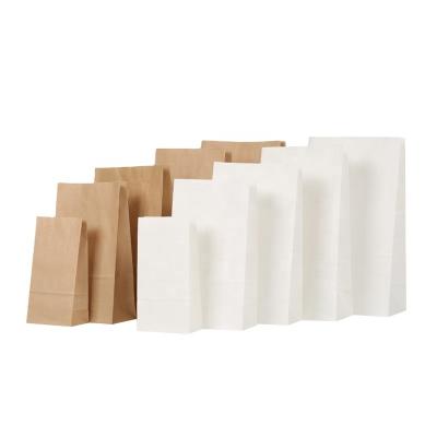 China Disposable White And Brown No Paper Packaging Handle Food Grade Bag For Food Caterer for sale