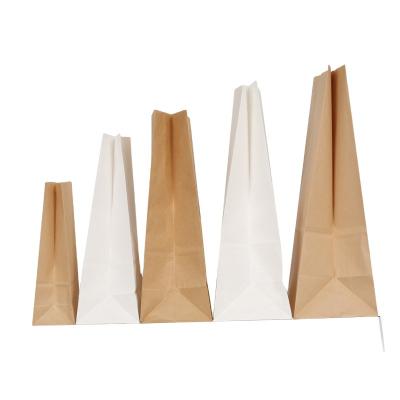 China Biodegradable Eco Friendly Bread Wrapping Bag Kraft Paper Food Grade Brown Silk Screen Printing / Biodegradable Heat Transfer Printing Flexo Printing Accept for sale