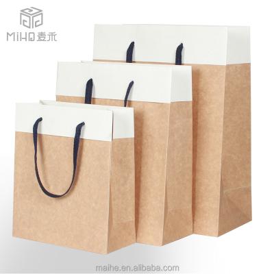 China Recyclable Wholesale Cheap Machine Made Paper Shopping Bag Printing for sale