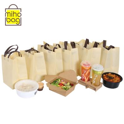 China Cheap Customized China Disposable Eco Friendly Stocked Biodegradable Recycle Handbag Non Woven Shopping Bag for sale