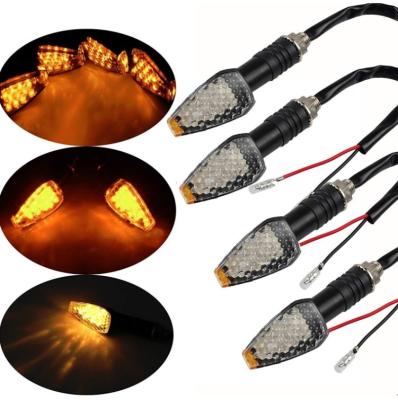 China Aluminum Alloy Motorcycle Universal Bicycle Rear Turn Signal Lights Motorcycle Led Indicators Blinker Lights Light for sale