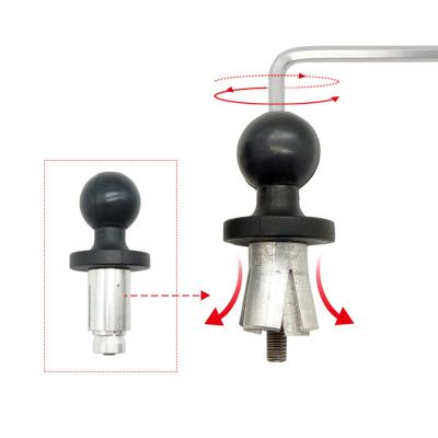 China Adjustable hollow ball head through the hole ball head mobile phone charging bracket can be installed street car slot handlebar center hole for sale