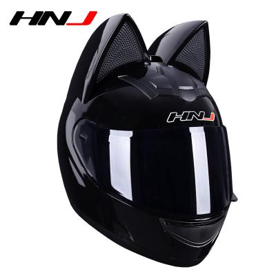 China Half With Mask Motorefit Motorcycle Car Full Face Motorcycle Helmet Women Motocross Motocross Catwoman Helmet With Cat Ear for sale