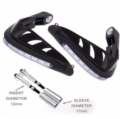 China Universal Motorcycles Handguards Handlebar Hand Brush Guards with LED Signal Lights Turn Signal Light Signal Light for sale