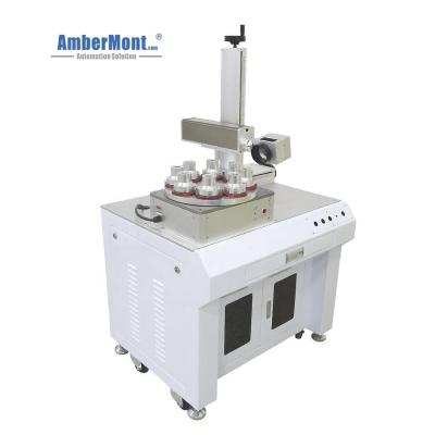 China Laser Marking High Efficient Customized Multistation Workbench LED Lamp Bulb Rotary Pen Marking Laser Engraving Marking Machine for sale