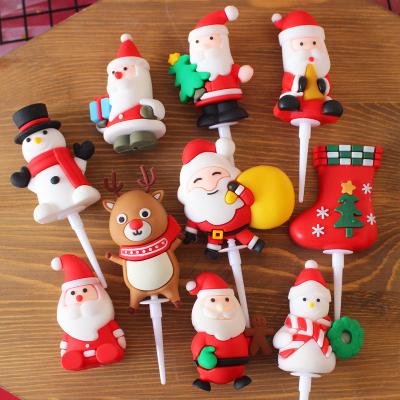 China Sweet Christmas Plugin Christmas Cake Decoration Santa Claus Angel Doll Cake Cartoon Christmas Cake Ornament for sale