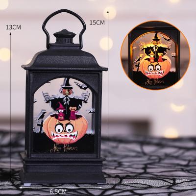 China Small Plastic Portable Window Stage Kerosene Lamp Witch Halloween Props Luminous Decoration Layout Supplies for sale