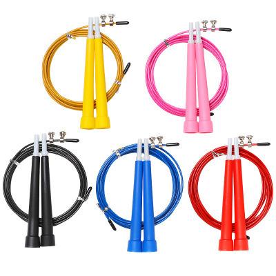 China PVC Handle Steel Wire Jump Rope Kids Plastic Adult Student Fitness Equipment for sale