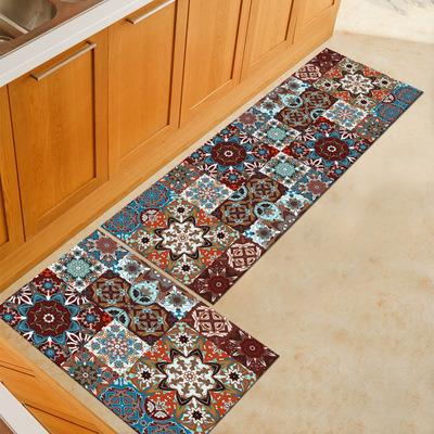 China Modern Bathroom Anti-Slip Washable Geometric Printed Bath Mat Kitchen Mat Cheaper Mat Living Room Balcony Mat Corridor Bath Mat for sale