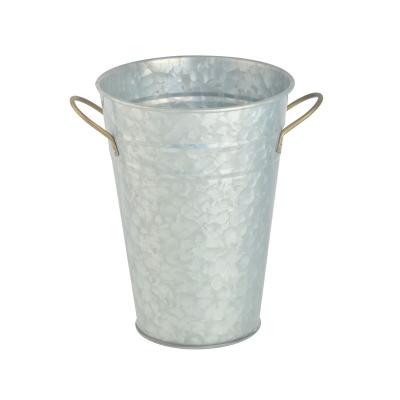 China Modern High Quality Garden Flower Pot Bucket Decorative Metal Plant Pot Holder Bucket for Indoor&Outdoor for sale