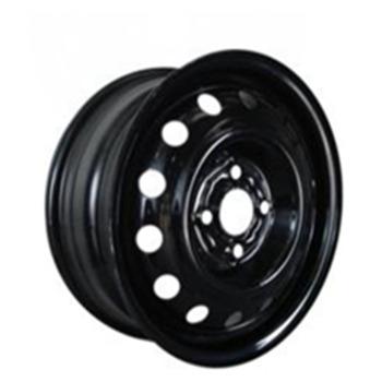 China 14 Inch Car Wheel Steel Black Finish Positive Offset Wheel Steel Rims for sale