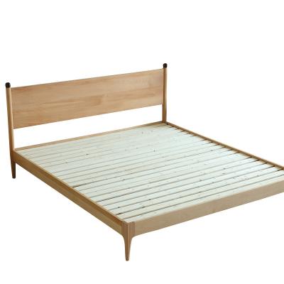 China Modern Bedroom All Solid Wood Modern Double Bed Storage Bed for sale