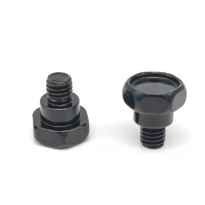 China M4 M5 M6 M8 Pan Size Black Zinc Shoulder Bolt External Hex Bolt With Pocket-Hole Screw for sale