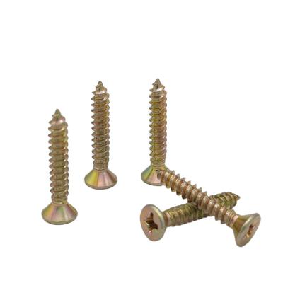 China Yellow Galvanized Phillips Chipboard Screw C1022 Chipboard Screw China Wholesale Self Tapping for sale