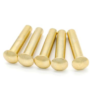 China Custom Copper Eyelet Brass Rivets For PCB , Metal Brass Semi Tubular Hollow Rivets Brass Fastener Rivets for sale