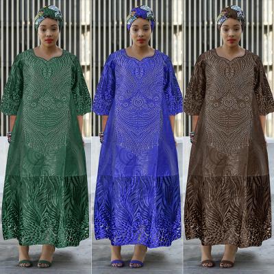 China Dashiki Clothing H and D Luxury Kaftan Dresses for Women South Africa Ladies Elegant Wedding Party Dresses Nigerian Headtie Plus Size African Dress for sale