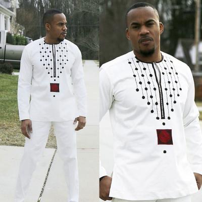 China Free Shipping Men's Dashiki Clothing H And D Dashiki Top Pant 2 Pieces Set African Men Clothes 2022 Riche African Clothing For Men for sale