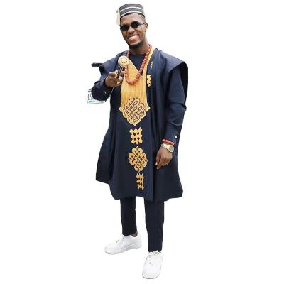 China African Dashiki Clothing H and D Outfits for Men's Embroidery 3 PCS Sets African Eid Mubarek Dashiki Suits Fashion Clothing for sale