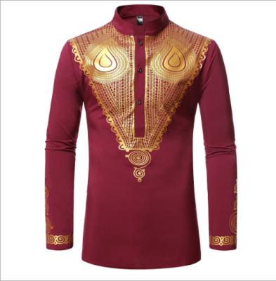 China Dashiki Clothing H and D Dashiki African Men Style Long Sleeve Fashion Shirts Dashiki Men Clothes for sale