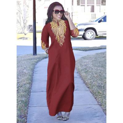 China Dashiki Clothing H & D South Africa Lady Dashiki Dress For Women Traditional Embroidery Long Dress For Wedding for sale