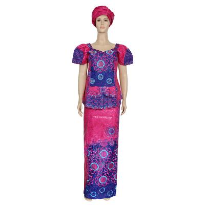 China Dashiki Clothing H&D Bazin Riche Dresses African African Bazin Maxi Dress Dashiki Women Embroidery Dress for sale