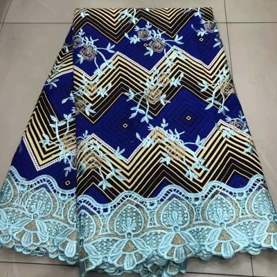 China Latest H&D Wax Lace Fabric Colorful African High Quality Embroidery Anti-Static Nigerian Rope Lace For Wedding Dress for sale