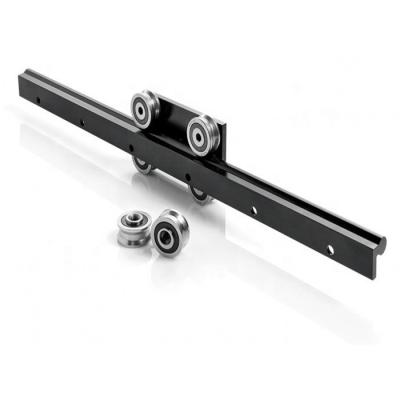 China Printer/CNC machine house sliding door modular linear guide rail with soft rollers for highest configuration flexibility for sale