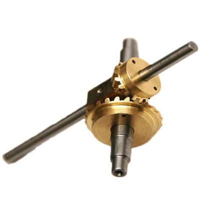 China Tractor / Truck / Mining / Elevator Custom Brass Face Straight Slant Bevel Gear Pair Set With Shaft for sale