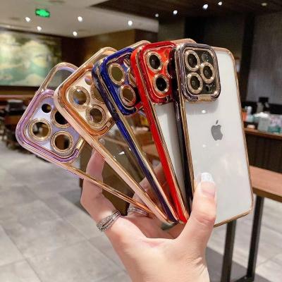 China GUANGZHOU plating soft tpu with camera to protect cell phone case holder for iPhone Samsung Huawei series for iphone xsmax for sale