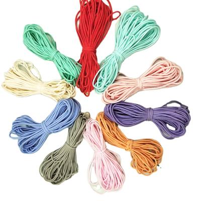 China 3MM Colorful 5MM Mask Elastic Band Elastic String Ear Cocking String Around Flat Earloop For DIY Opens Sewing Accessory for sale