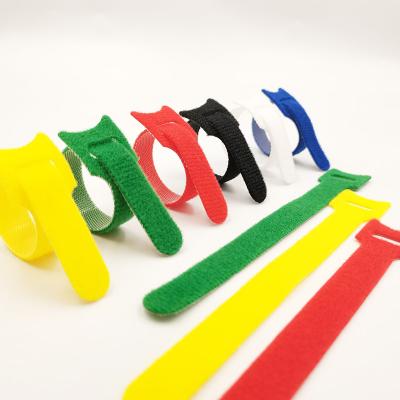 China Colorful Reusable 15cm Wholesale Self Adhesive Strap Tie Back Back To Hook And Loop Wrap Back Tie for sale