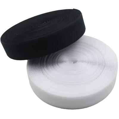 China 25M Reusable White Black Reusable Nylon Tying Tape 16mm Strong No Glue Sticker Hook And Loop Tapes Cable Ties Sewing Accessories for sale