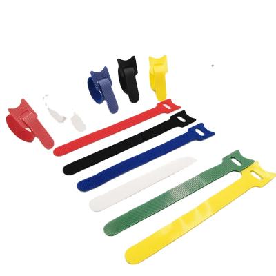 China Reusable Colorful 15cm Wholesale Self Adhesive Strap Tie Back Back Hook & Loop Wrap Tie Band Polyester/Nylon Accepeted for sale