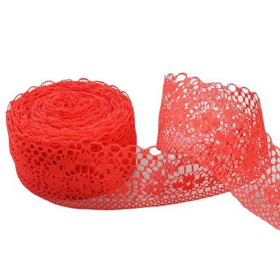 China 10m Shrink-Resistant/Colorful Trim Lace Fabric Fringe Ribbon Fabric Lace Roll 4cm Width For Women Weeding Handmade Underwear for sale