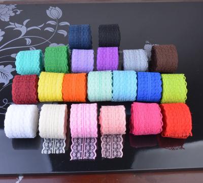 China 10m Shrink-Resistant / Handmade Trim Craft Accessories Roll 4.5cm Width Colorful Lace Fabric DIY Sewing Fringe Ribbon Fabric Material Lace for sale