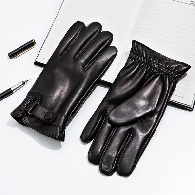 China Fashion Winter Soft Color Windproof Daily Life Men Leather Gloves Factory Offer Cheap Price for sale