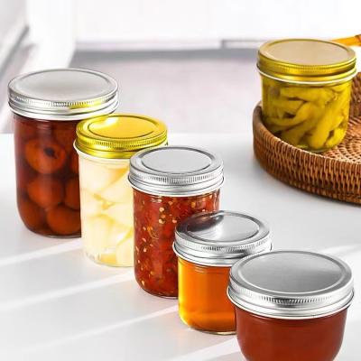 China Customizable transparent glass storage jar, caviar beef sauce glass bottle, aluminum cap glass bottle, sealed jar for sale